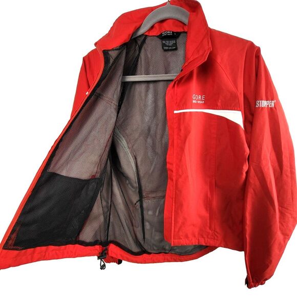 NEW Gore Bike Wear WINDSTOPPER Small Red Jacket Full Zip Cycle White Gray Black - Picture 8 of 15